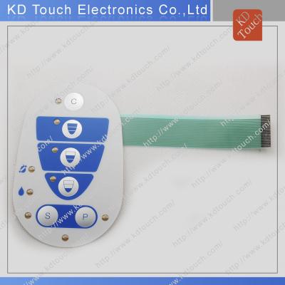 China Embossing Home Appliance Membrane Switch Keypad With Tactile Effect And Window for sale