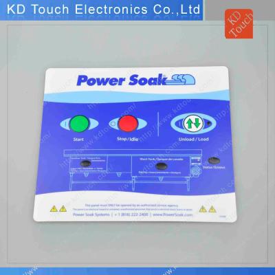 China Sporting Goods Power Soak Off Tactile Led Embossing Membrane Switch Keypad Control Panel for sale