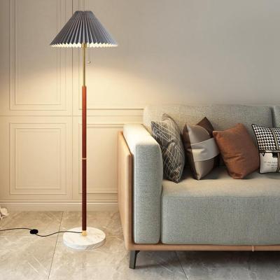 China Office China produced living room bedroom floor lamp all kinds of color lampshade marble and iron material adopt E27 bulb for sale