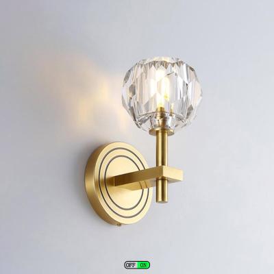 China Modern luxury led wall lamp made in china is suitable for hotel and living room or family bedroom crystal wall lamp for sale