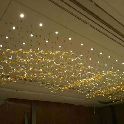 China Residential made in china to accept custom hotel luxury crystal chandelier, lobby decoration large glass chandelier for sale