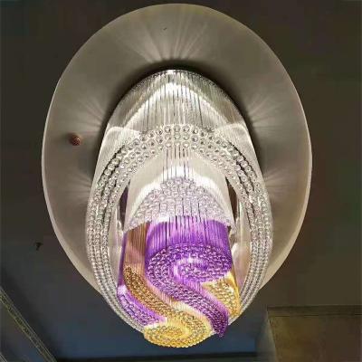 China Luxury Hotel Hotel Crystal Chandelier Lobby Decorated With Crystal Chandeliers for sale