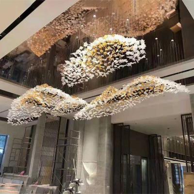 China Residential made in china to accept custom hotel luxury crystal chandelier, lobby decoration large glass chandelier for sale