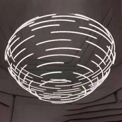 China 2021 China hotel made luxury led chandeliers are suitable for round line lights in hotels, clubs, shopping malls and exhibition halls for sale