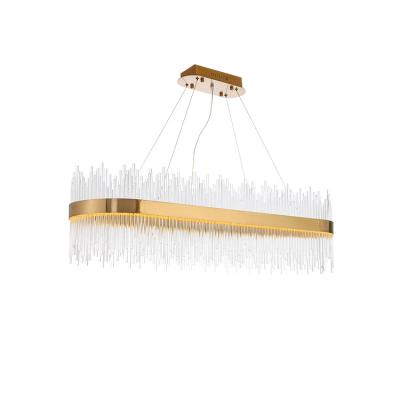 China Nordic Residential Modern Minimalist Restaurant Hotel Living Room Post Luxury Crystal Chandelier Lamp for sale