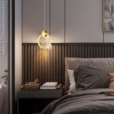 China Simple Modern Simple Modern Bedroom Light Luxury Bedside Sofa Side Sofa Living Room Bubble Chandelier Creative Glass Chandelier for sale