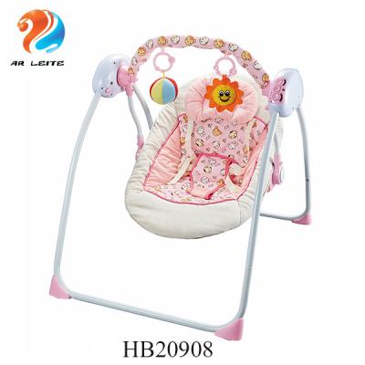 China New Comfortable Soft Baby Swing Chair Baby Bouncer Baby Rocking Chair Electric Remote Control Cradle With Music for sale