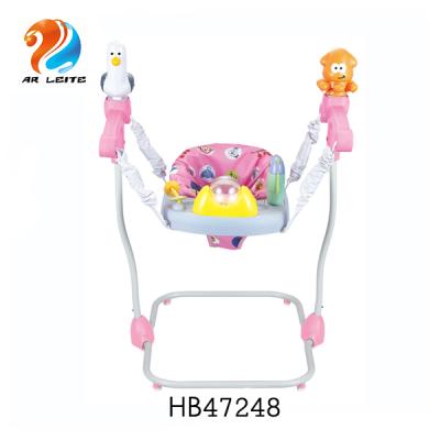 China Hot Selling Baby Bouncer Chair Baby Jumper Eco-friendly Adjustable Musical Baby Jumperoo Learning Walker With Toys for sale