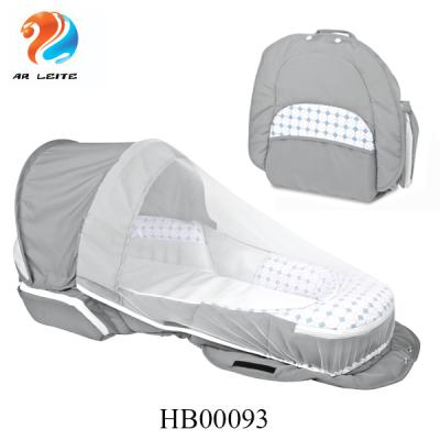 China Wholesale Modern High Quality Portable Folding Super Soft Large Baby Bed Travel Bag Set Sleep Cushion Bed Cradle With Music Light for sale