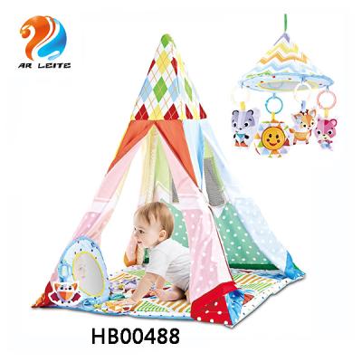 China 2020 Easy Foldable Kids Catstle Style Baby Play Tent 2020 New Style Teepee Castle House Mongolia Kids Play Tent With Music And Balls for sale