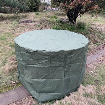 China Water proof Polyester Round Patio Table Chair Green Waterproof Set Outdoor Furniture Cover Round Table and Chair Set Outdoor Covers for sale