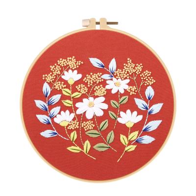 China 2021 Wholesale New Design Europe Embroidery Kit Handmade Flower DIY Sewing Cross Stitch Pattern Kit For Beginners for sale