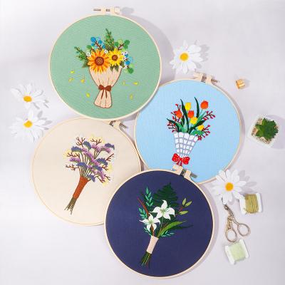 China Diy Cross Stitch 2021 New Design Pattern Sewing Pattern Embroidery Kit Floral Cross Stitch Kit For Home Decoration for sale