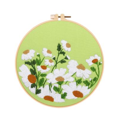 China China wholesale 2021 hot sale design embroidery kit diy flower pattern with tool cross stitch embroidery kit for sale