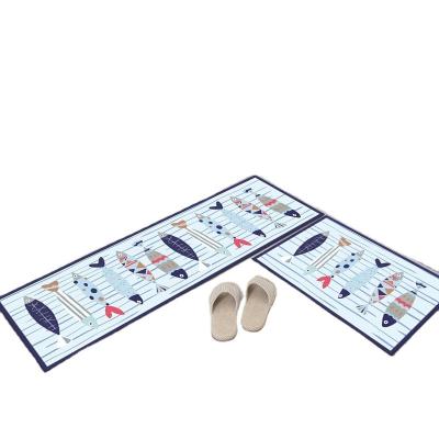 China Anti Fatigue Non Slip Custom Printed Washable Kitchen Mat Super Absorbent Floor Mat for sale