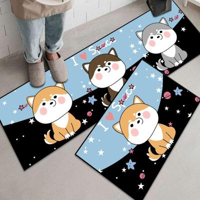 China Non-slip Custom Printed Various Patterns Carpet For Living Room Kitchen Toilet Floor Mat Door Mat for sale