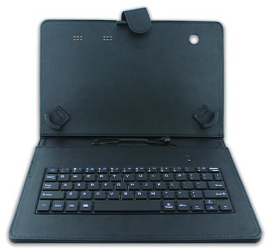 China Black Color 9 - 10 Inch Tablet Bluetooth Keyboard Case With PU Leather Cover for sale