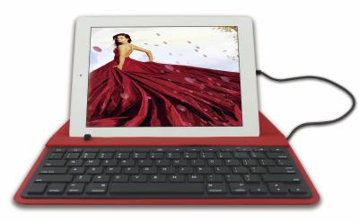 China Red Leather iPad Air Keyboard Case PU Leather For Ipad CPIC for sale