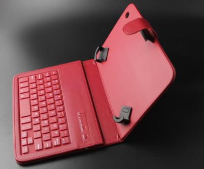 China Bluetooth rojo caja del teclado de la tableta de 7 pulgadas en venta