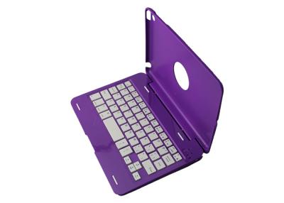 China Lightweight Apple iPad Bluetooth Keyboard , Purple Aluminum Back Cover for sale