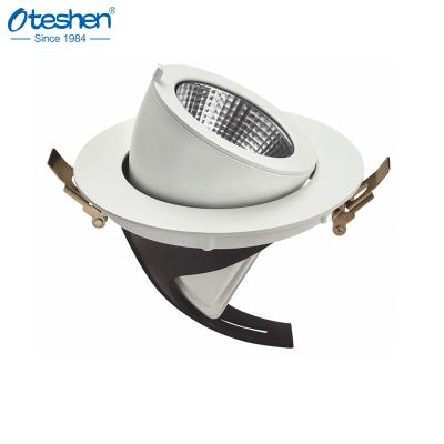 China Gimbal Led 8W Embeded Circular Downlight Recessed Elephant Trunk Ceiling Lamp For Gallery Mall Store Show Lighting Fixture for sale