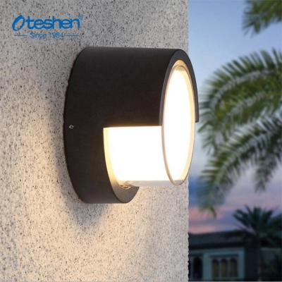 China Modern Waterproof PC IP65 LED Garden Wall Lamp 12W Modern Decorative Stylish Outdoor LED Wall Mounted Wall Light for sale