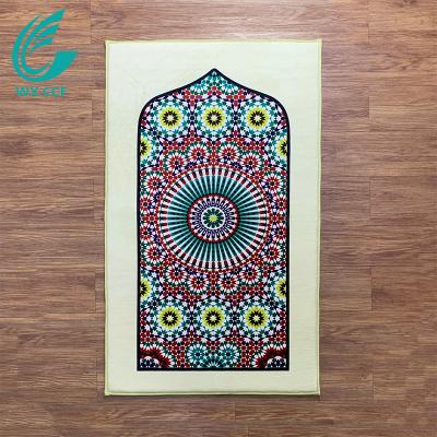 China High Quality Printed Washable Anti-silp Floor Blankets Memory Foam Comfortable Indoor Muslim Prayer Mat for sale