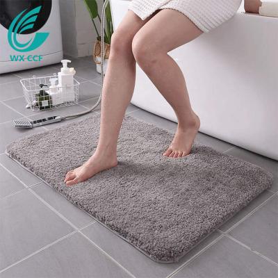 China Factory Wholesale Sustainable Soft Bath Cover Washable Microfiber Non Slip Shaggy Bathroom Mat for sale