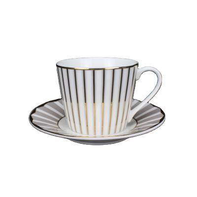 China Sustainable INS Nordic Style Coffee Cup And Saucer Ceramic Single Tea Water Cup for sale