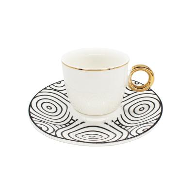 China Household Hotel Restaurant Feast Wholesale Customized Logo Colored Clay Orange New 80cc Coffee Set Arabic Ceramic Tea Cup Saucer for sale