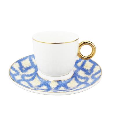 China Sustainable Turkey 80ml Coffee Set Cup 12 Piece Ceramic Coffee Cup Saucer Set Mini Tea Cup Set Use For Gift In Middle East Market for sale