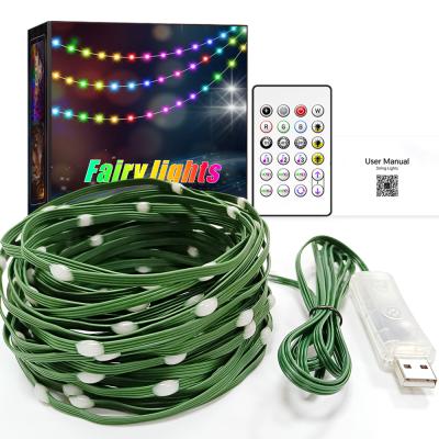 China Alexa Smart Strip Lights Music RGB String Light Holiday Light Remote Control Alexa Strip Lights for Home Decor Christmas Decoration Supplies for sale