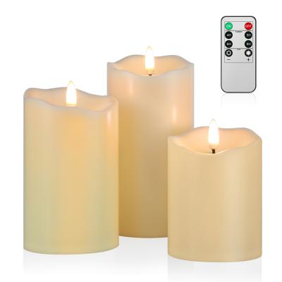 China Birthdays Soy Wax Candles Paraffin Solid WiFi Control LED Candle Pillars Christmas Decoration Supplies 3D Tealight Candle For Home Decor for sale