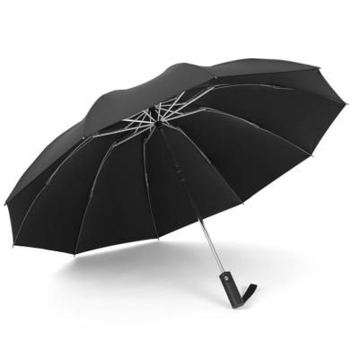 China Ten-bone Minimalist Full Automatic Folding Umbrella Luminous Band Reverse Personalized Umbrellas for sale