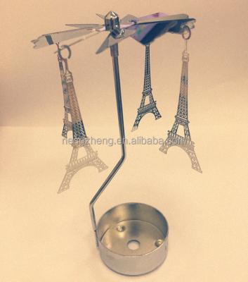 China high quality & Lower price. Newly Design Rotary Eiffel Tower Candle Holder For Christmas for sale