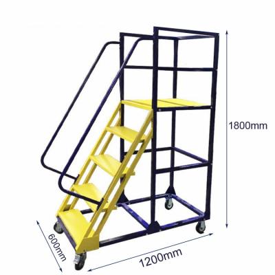 China High Quality Rolling Ladders Medium Duty Rolling Ladders 1.2m 1.0m 1.2m 1.5m 1.8m 2.0m for sale