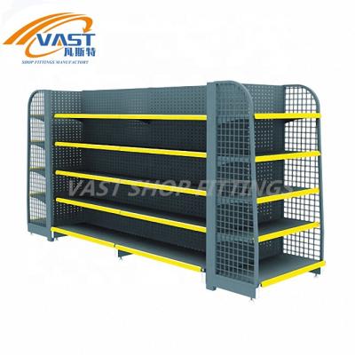 China Competitive Price Double Sided Supermarket Gondola Shelves Retail Store Display Rack Shelving for sale