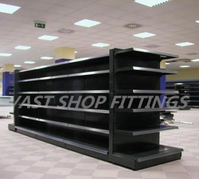 China Double Sided Regular Style Supermarket Gondola Shelves Shop Fitting Store Display Shelving Rack for sale