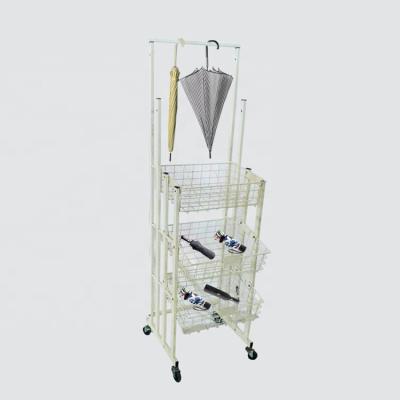 China Customized High Quality Single Sided Display Stand Metal Umbrella Display Rack Umbrella Storage Shelf for sale