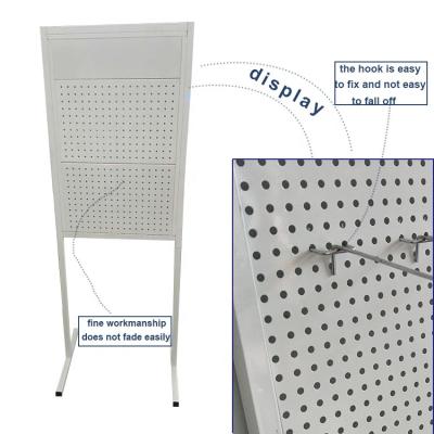 China Single Sided Supermarket Display Stand Retail Store Pegboard Display Rack For Hanging Items for sale