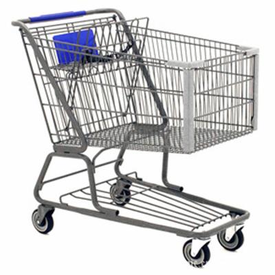 China Antirust American Style Supermarket Trolleys Shopping Cart With 4 Wheels For Shops for sale