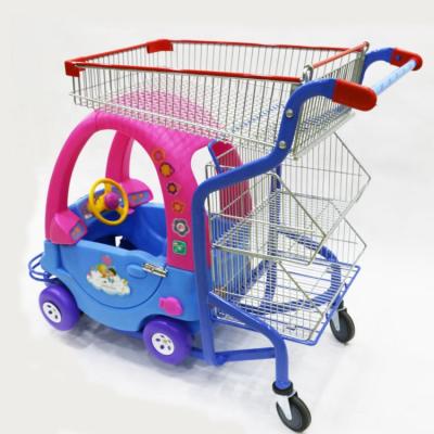 China Antirust Supermarket Children Trolley Kids Metal Shopping Carts For Shops for sale