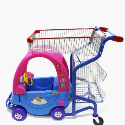 China Antirust High Quality Plastic Toy Trolley Kid Shopping Shopping Trolley for sale