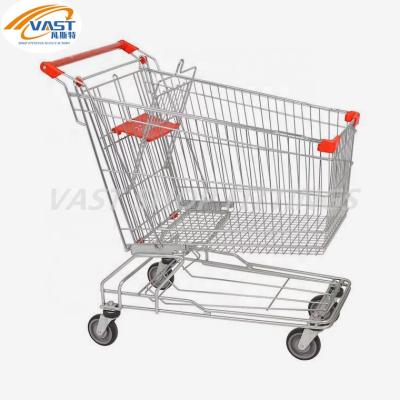 China Unveiling Factory Price Asian Style Shopping Trolley Supermarket Shopping Trolley Store Push Trolley for sale