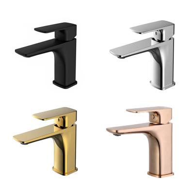 China New Arrival Brass Body Ceramic Cartridge Basin Faucet Metered High Quality Mixer Taps for sale