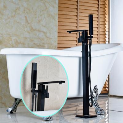 China With J-STAR Matte Black Brass Body Slide Bar For Floor Standing Bathtub Faucet Free Standing Black Filter for sale