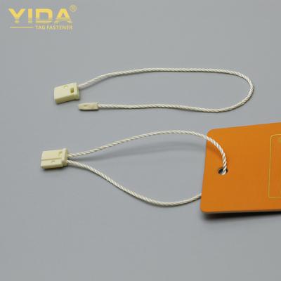 China Wholesale Cheap Stock Plastic String Hang Tag Plastic Seal Tag Garment Viable Size Custom Color for sale