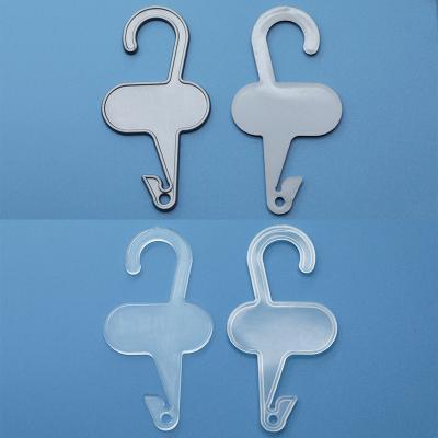 China Shop Merchandise Display Wholesale Supermarket Multicolor Snacks Underwear Socks Loop Plastic Hook Packing Hook for sale