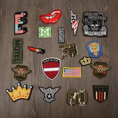 China Viable Embroidered Cloth Fabric Patch Iron On 3d Patch Custom Embroidery Patches for sale