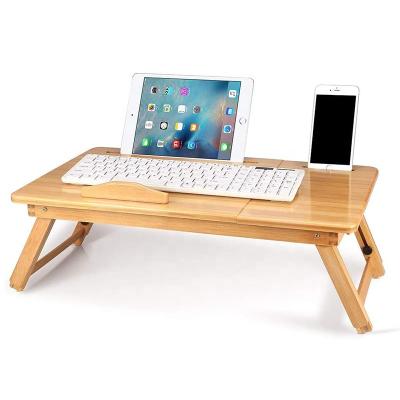 China Custom Foldable Foldable Bed Computer Portable Bamboo Folding Desk for sale